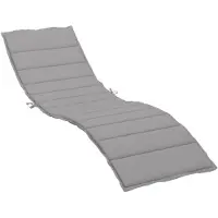 vidaXL Ligbedkussen 200x70x3 cm oxford stof grijs
