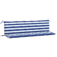 vidaXL Tuinbankkussens 2 st oxford stof gestreept wit en blauw