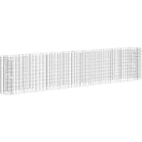 vidaXL Gabion plantenbak verhoogd 470x50x100 cm gegalvaniseerd ijzer