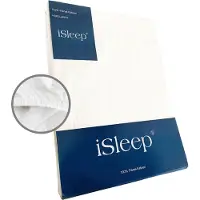 ISleep Flanel Hoeslaken - 100% Flanel Katoen - Hoge Hoek - Rondom Elastiek - Twijfelaar - 120x200 cm - Wit