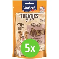 Vitakraft Treaties Bits Leverworst - Hondensnack - 120 gram - 5 verpakkingen