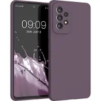 Kwmobile telefoonhoesje geschikt voor Samsung Galaxy A53 5G - Hoesje met siliconen coating - Smartphone case in Bleke iris