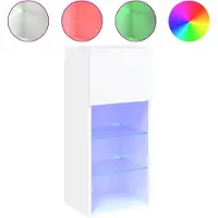 vidaXL Tv-meubel met LED-verlichting 40,5x30x90 cm wit