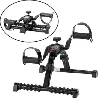 Multimotion Opvouwbare stoelfiets met massage rollen en digitaal scherm- Pedaaltrainer - Fietstrainer - Hometrainer - Bureaufiets met regelbare weerstand