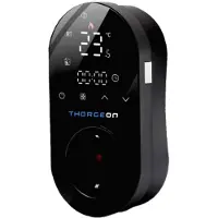 THORGEON Digital Wi-Fi Plug-In Thermostat Black