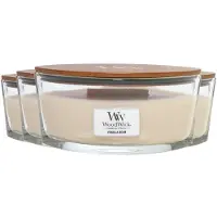 Woodwick 4x Geurkaars Ellipse Vanilla Bean 454 Gr