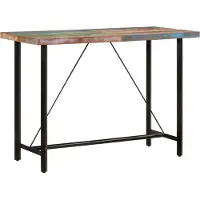 vidaXL Bartafel 150x70x107 cm massief gerecycled hout en ijzer