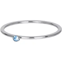 Ixxxi Vulring 1 mm Light Saphire 1 Stone Crystal Zilver