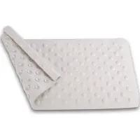 Discountershop Witte Rubberen Antislip Badmat - 37cm x 76cm | Veilig en Duurzaam voor Badkamer en Douche