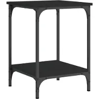 vidaXL Salontafel 40x40x55 cm bewerkt hout zwart
