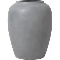 Broste Copenhagen fiberclay Vloervaas Ray Charcoal Ø 50 x H 64 cm - voor binnen en buiten
