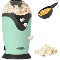 JAP Happy Pops - Retro popcornmachine (2-3 personen) 1200W - Inclusief maat- en botersmeltlepel - Klaar binnen 3 minuten - Zonder olie - Groen