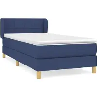 vidaXL Boxspringbed met matras, blauw, 80x200 cm, stof
