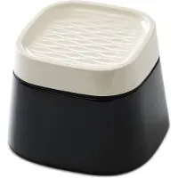 Savic ergo cube voerbak creme / zwart 22x22x16 cm