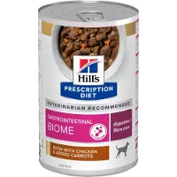 Hill's Pet Nutrition Prescription Diet Hondenvoer Nat Gastrointestinal Biome Digestive Care Stoofpotje Kip & Wortelen 12 x 354 gr