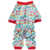 Fuzzyard Pyjama You Drive Me Glazy Lichtblauw&Rood - Hondenkleding - Size 6 59-62 Cm