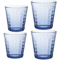 Duralex Drinkglazen/waterglazen blauw Prisme set 220/275 ml 16-delig - Drinkglazen