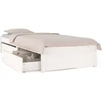 vidaXL Bedframe met lades wit 75x190 cm