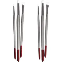 Rayher Hobby Textielverf kwastjes wit 6 stuks - Hobbykwast