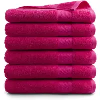 DoubleDry Handdoeken set 70 x 140 cm 6 stuks 100% zacht katoen 500 g/m2 6x
