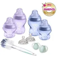 Tommee tippee Natural Start Babyflessen Startersset - flessen van 150 ml en 260 ml voor pasgeboren baby's 0m+ - roze