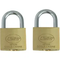 AMIG Hangsloten set 30 mm en 40 mm - messing - kofferslot - met 2 sleutels - Hangsloten