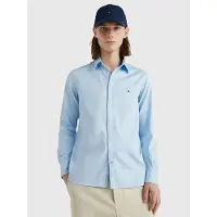 Tommy Hilfiger Core flex Slim Fit Overhemd blauw, Effen