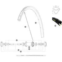 Mavic Aksium Elite Ust/ksyrium Ust 2019 Front/rear Spaak 10 Eenheden