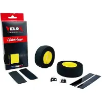 Velox stuurtape maxi cork bicolor zwart/geel (2st)