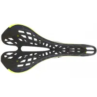 Tioga Spyder TwinTail 2 Steel CrMo zadel Zwart/Geel || Maat: 130