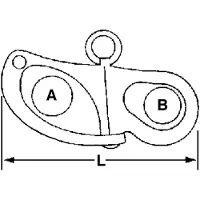Talamex Snapsluiting - vast oog 66MM