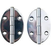 Goldenship Ovaal Rvs Scharnier 2 Eenheden Zilver 67 x 48 mm
