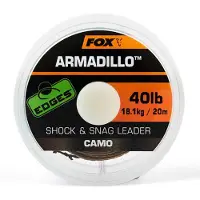 FOX Edges Armadillo Shock and Snag Leader Camo 20 m 40 lbs-18,1 kg Braid