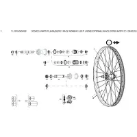 Zipp D-light J-bend External 3 Units Spoke Zwart 280 mm