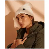 Superdry Heritage Ribbed Beanie Wit Vrouw