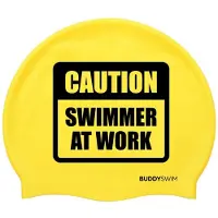 Buddyswim Caution Swimmer At Work Zwembadmuts