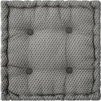Atmosphera Vloerkussen Square - grijs - katoen - 40 x 40 x 8 cm - Extra dik grond zitkussen - Vloerkussens