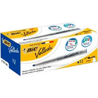 BIC 1741 Niet-permanent Whiteboard-marker Blauw Medium Ronde punt 1 - 51% Gerecycled 12 Stuks