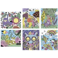Janod Les Ateliers Du Calme Magisch Schilderij Welterusten - Kleuren Met Water - Bevat 6 Verschillende Kunstwerken Om In Te Kleuren - Geschikt Vanaf 6 Jaar