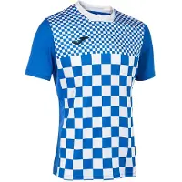 Joma Flag Iii T-shirt Met Korte Mouwen Wit,Blauw 2XL Man