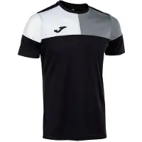 Joma crew sport t -shirt 3xs - zwart/grijs/wit, ademend