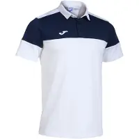 Joma Crew V Korte Mouw Poloshirt Wit,Blauw 2XL Man