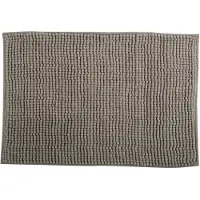 MSV Badkamerkleed/badmat voor op de vloer - beige - 40 x 60 cm - Microvezel - Badmatjes