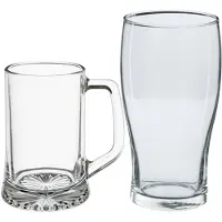 Secret De Gourmet Bierglazen set - bierpullen/pint glazen - 8x stuks - glas - Bierglazen