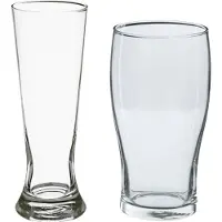 Secret De Gourmet Bierglazen set - pilsglazen fluitje/pint glazen - 8x stuks - glas - Bierglazen
