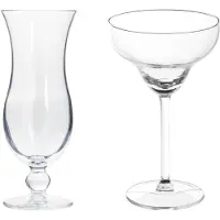 Secret De Gourmet Cocktailglazen set - blue hawaii/margarita glazen - 8x stuks - Drinkglazen