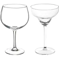 Secret De Gourmet Cocktailglazen set - gin/margarita glazen - 11x stuks - Drinkglazen