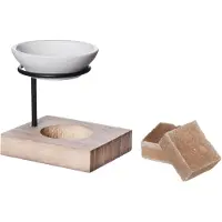 Ideas 4 Seasons Ideas4seasons Amberblokjes/geurblokjes cadeauset - sandelhout geur - inclusief geurbrander - Geurbranders