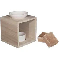 Ideas 4 Seasons Ideas4seasons Amberblokjes/geurblokjes cadeauset - sandelhout geur - inclusief geurbrander - Geurbranders