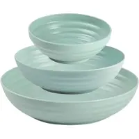 Forte Plastics Kommetjes/schaaltjes - 12x stuks - Dessert/ontbijt - Kunststof - Mintgroen - Kommetjes